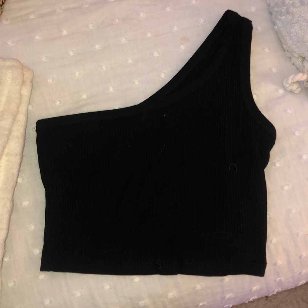 Longer Black Crop Top
